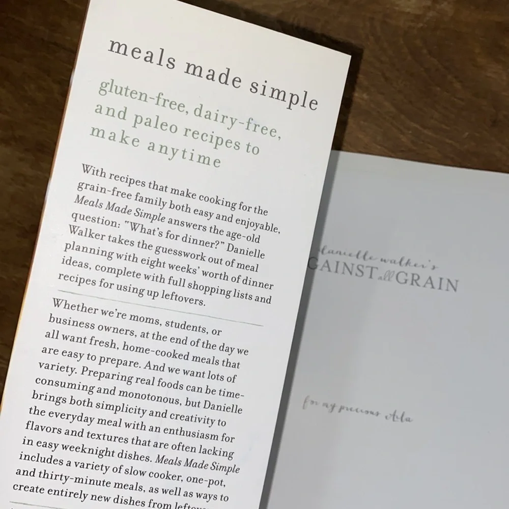 AGAINST all Grain gluten free dairy free paleo cookbook by Danielle Walker